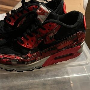 Red and Black Air Max Sneakers
